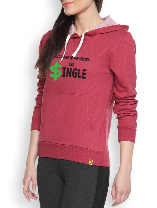 printed maroon sweatshirt - 9606815 - Standard Image - 1