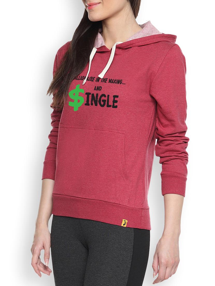 printed maroon sweatshirt - 9606815 - Zoom Image - 1