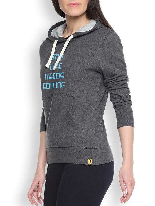 grey cotton printed sweatshirt - 9606997 - Standard Image - 1