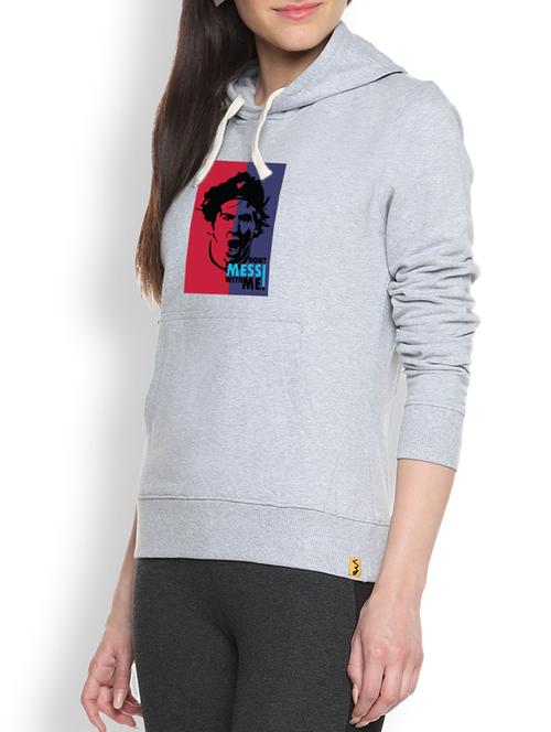 light grey cotton typographic printed sweatshirt - 9607158 - Standard Image - 1