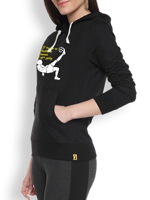 black cotton printed sweatshirt - 9607170 - Standard Image - 1