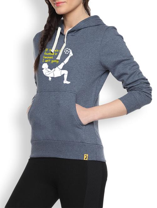 grey cotton typographic printed sweatshirt - 9607172 - Standard Image - 1