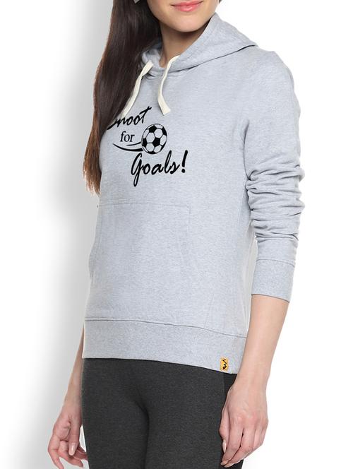 light grey cotton printed sweatshirt - 9607195 - Standard Image - 1