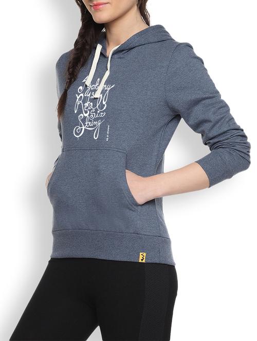 blue cotton hooded sweatshirt - 9607204 - Standard Image - 1