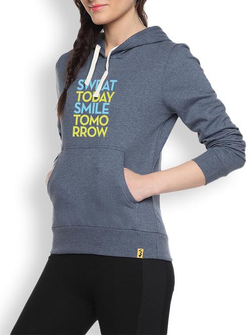 grey cotton hooded sweatshirt - 9607210 - Standard Image - 1