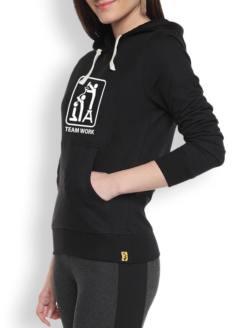 hooded neck graphic sweatshirt - 9607220 - Zoom Image - 1