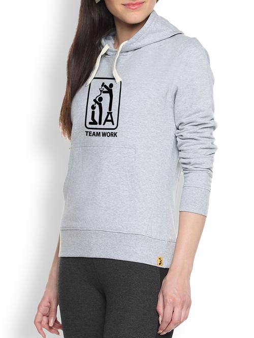 grey cotton printed sweatshirt - 9607223 - Standard Image - 1