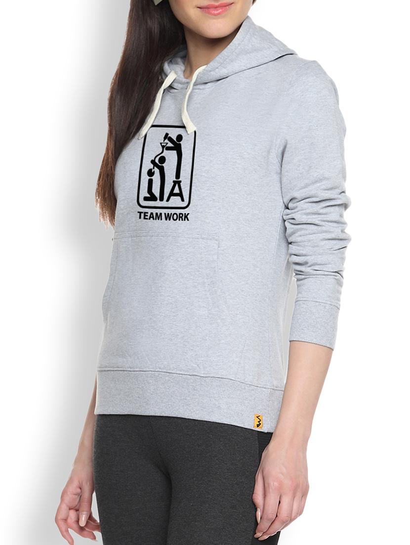 grey cotton printed sweatshirt - 9607223 - Zoom Image - 1