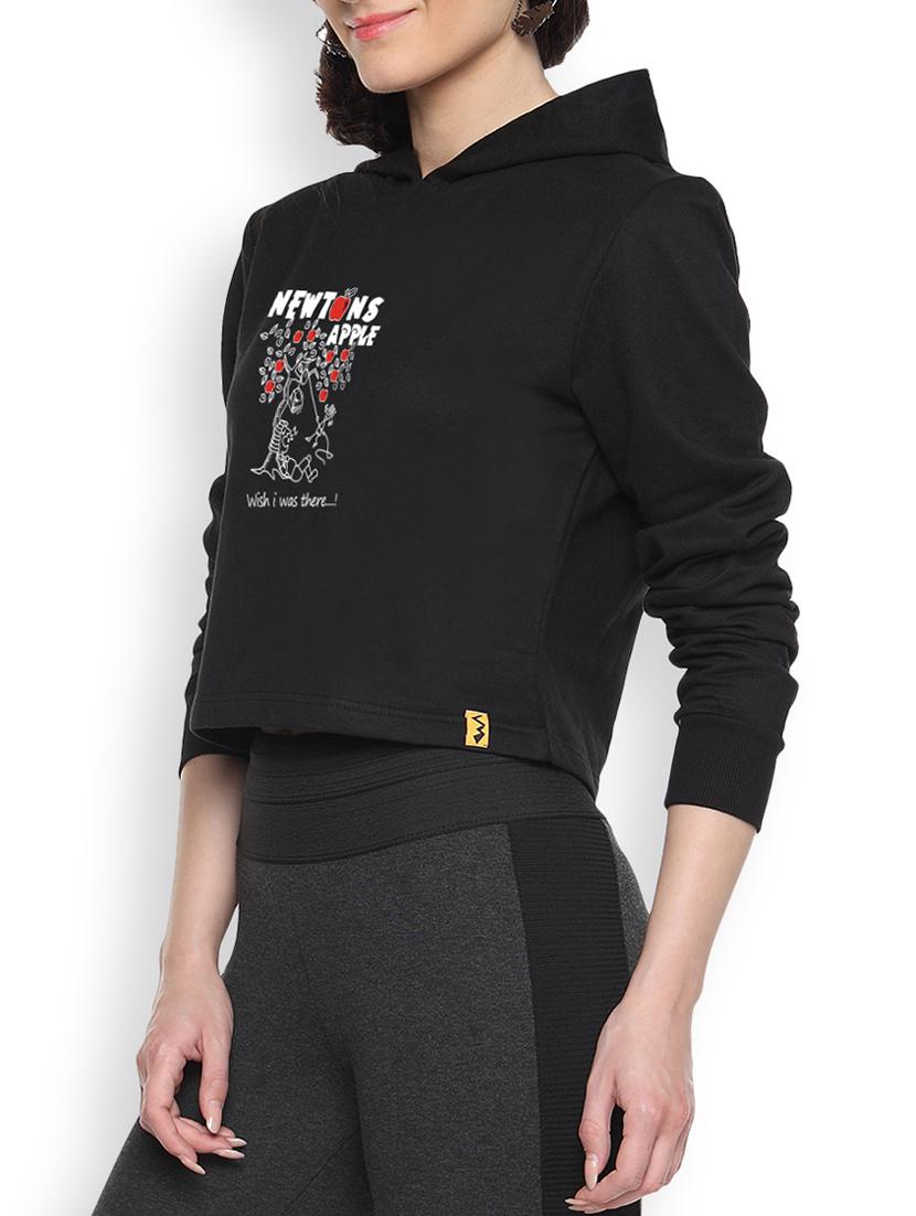 hooded neck crop sweatshirt - 9607301 - Zoom Image - 1