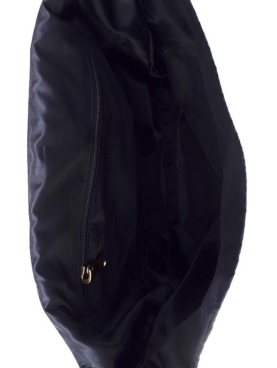 monochrome striped canvas and leatherette sling bag - 9614986 - Zoom Image - 3