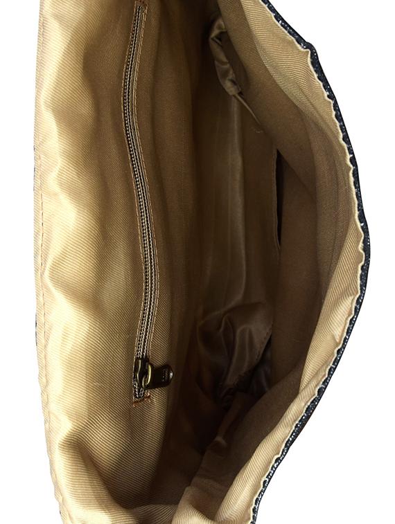 multi striped canvas and leatherette sling bag - 9614987 - Zoom Image - 3