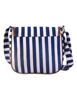 blue and white striped canvas sling bag - 9614988 - Standard Image - 2