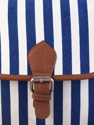 blue and white striped canvas sling bag - 9614988 - Standard Image - 4