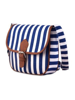 blue and white striped canvas sling bag - 9614988 - Standard Image - 6