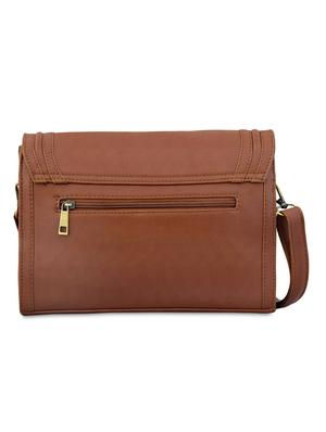brown bow embellished leatherette sling bag - 9614993 - Standard Image - 2