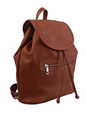 brown leatherette backpack - 9614996 - Standard Image - 5