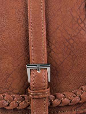 brown leatherette sling bag - 9614999 - Standard Image - 4