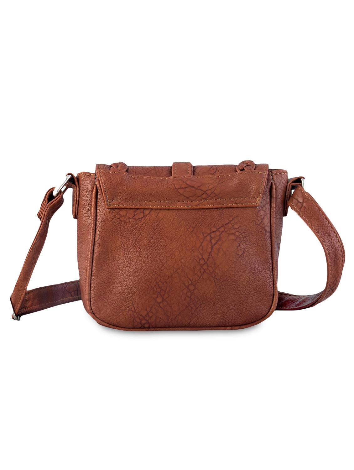 brown leatherette sling bag - 9614999 - Zoom Image - 2