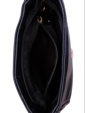 black faux leather sling bag - 9615000 - Standard Image - 3