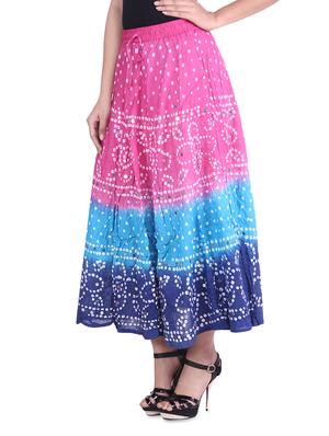multicolored sequined tie n dye cotton skirt - 9617183 - Standard Image - 2