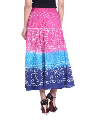 multicolored sequined tie n dye cotton skirt - 9617183 - Standard Image - 3