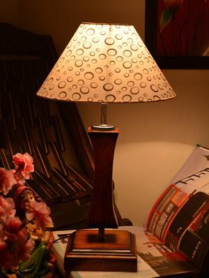 multicolored wooden table lamp - 9618593 - Standard Image - 3