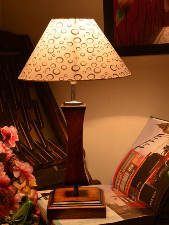 multicolored wooden table lamp - 9618593 - Zoom Image - 1