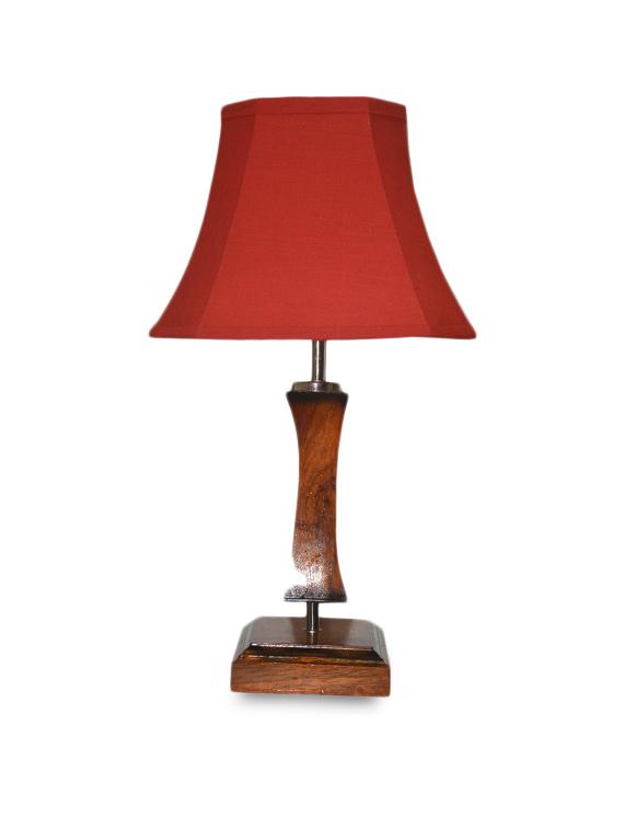brown and red wooden table lamp - 9618595 - Zoom Image - 2