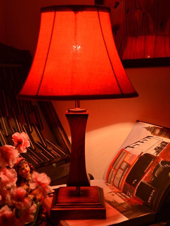 brown and red wooden table lamp - 9618602 - Zoom Image - 3