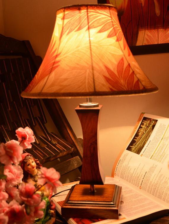 multicolored wooden table lamp with printed shade - 9618612 - Zoom Image - 3