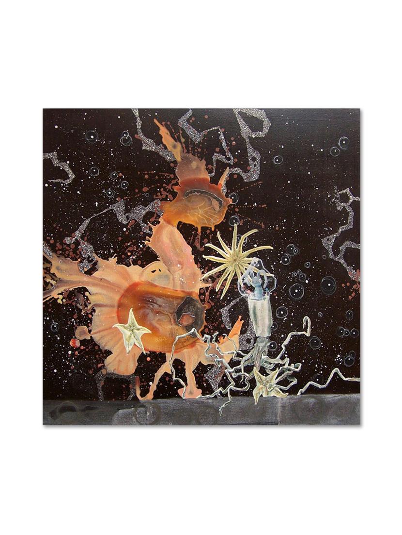 multicolour abstract printed canvas painting with wooden frame - 9618907 - Zoom Image - 1