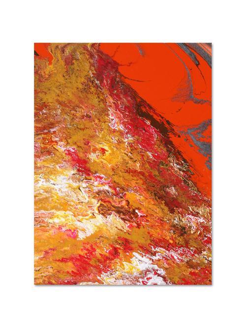 multicolour abstract printed canvas painting with wooden frame - 9618951 - Standard Image - 1