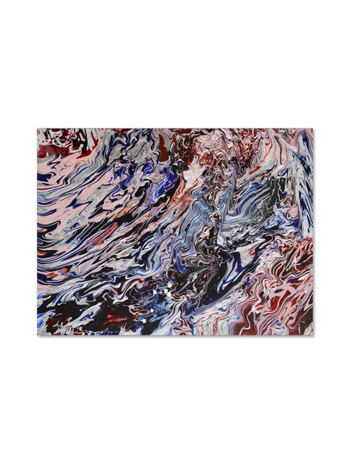 multicolour abstract printed canvas painting with wooden frame - 9618953 - Standard Image - 1