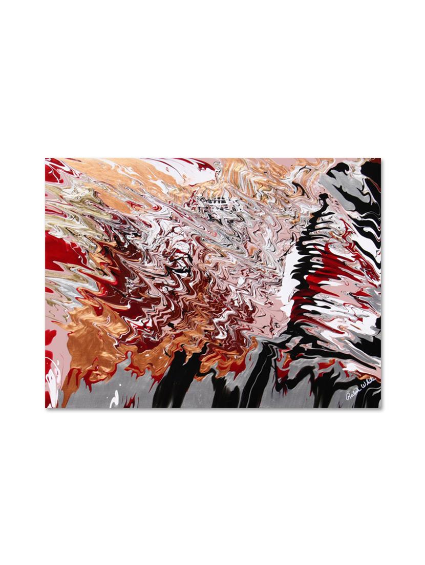 multicolour abstract printed canvas painting with wooden frame - 9618955 - Zoom Image - 1