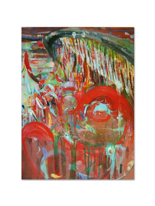 multicolour abstract printed canvas painting - 9618956 - Standard Image - 1