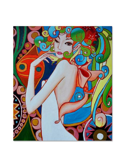 multicolour abstract printed canvas painting - 9618981 - Standard Image - 1