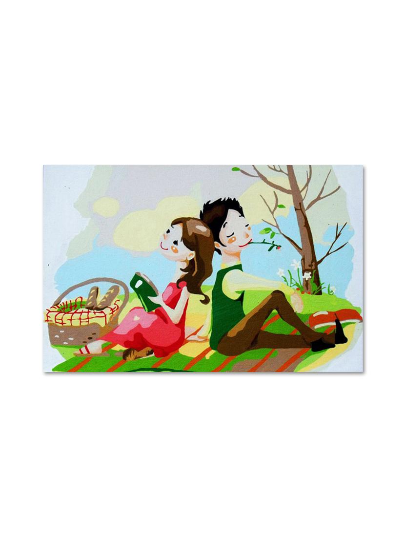multicolour abstract printed canvas painting - 9618984 - Zoom Image - 1