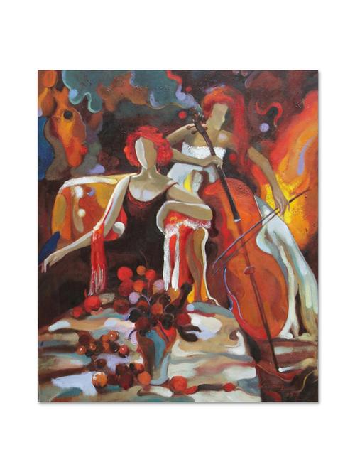 multicolour abstract printed canvas painting - 9619020 - Standard Image - 1