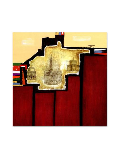 multicolour abstract printed canvas panting - 9619102 - Standard Image - 1