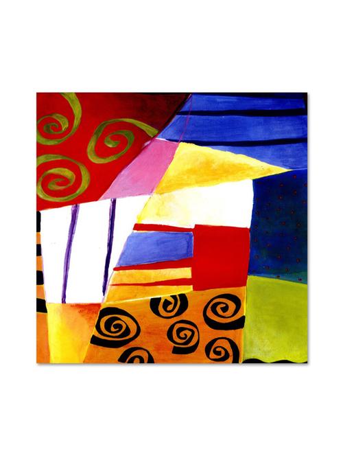 multicolour abstract printed canvas panting - 9619106 - Standard Image - 1