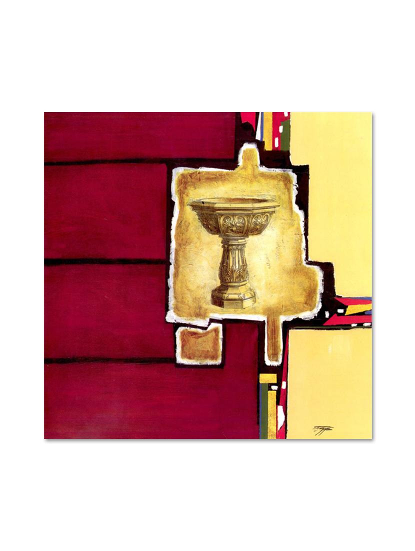 multicolour abstract printed canvas panting - 9619108 - Zoom Image - 1