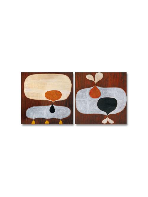 multicolour abstract printed canvas painting - 9619258 - Standard Image - 1