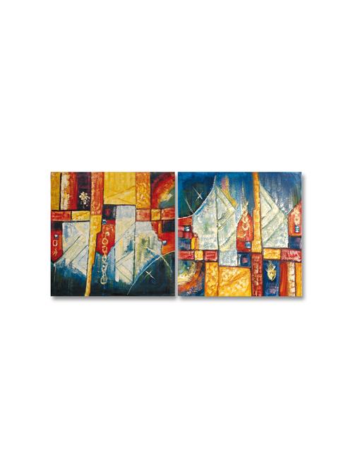 multicolour abstract printed canvas painting - 9619270 - Standard Image - 1