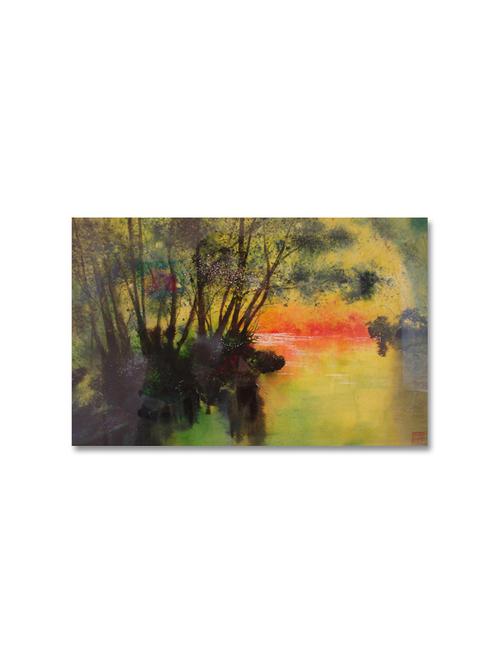 multicolour abstract printed canvas painting - 9619301 - Standard Image - 1
