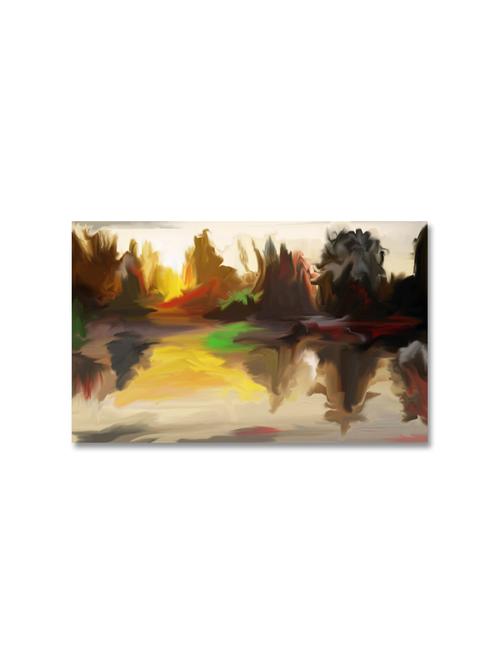 multicolour abstract printed canvas painting - 9619320 - Standard Image - 1