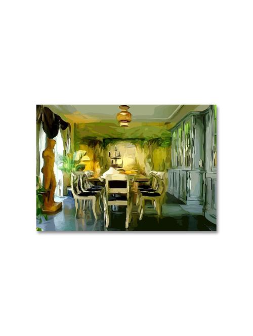 multicolour abstract printed canvas painting - 9619321 - Standard Image - 1