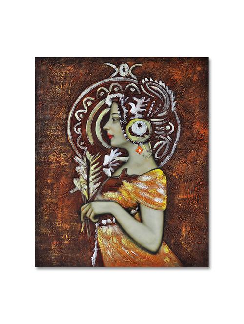 multicolour abstract printed canvas painting - 9619334 - Standard Image - 1
