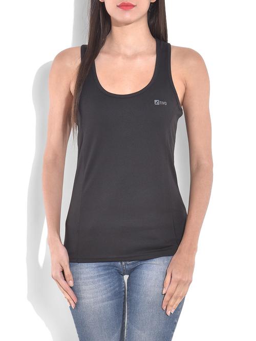 solid black mesh t-shirt - 9620908 - Standard Image - 1