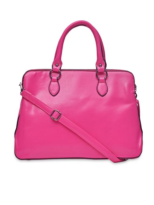 pink leatherette handbag - 9622015 - Standard Image - 1