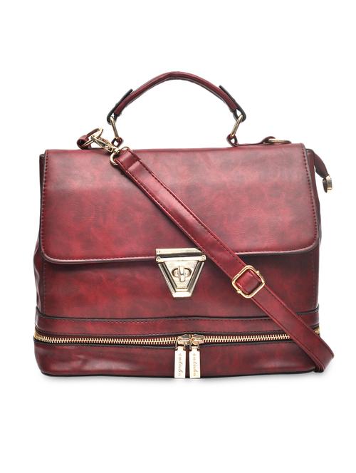 red leatherette handbag - 9622044 - Standard Image - 1